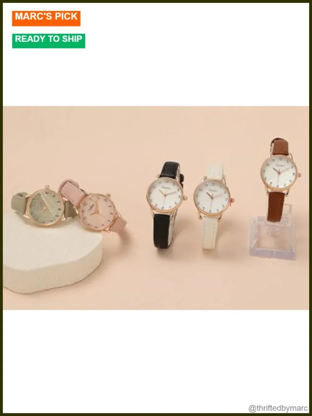 Classic Leather Strap Quartz Watch for Women Easy Read Analog Face